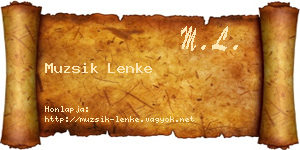 Muzsik Lenke névjegykártya
